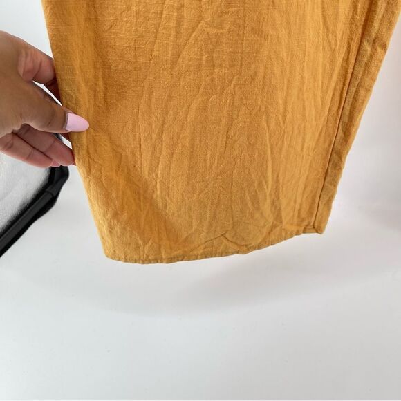 Favlux Fashion Women’s Yellow Sleeveless Tie Front Straight Leg Jumpsuit Large - Picture 7 of 16